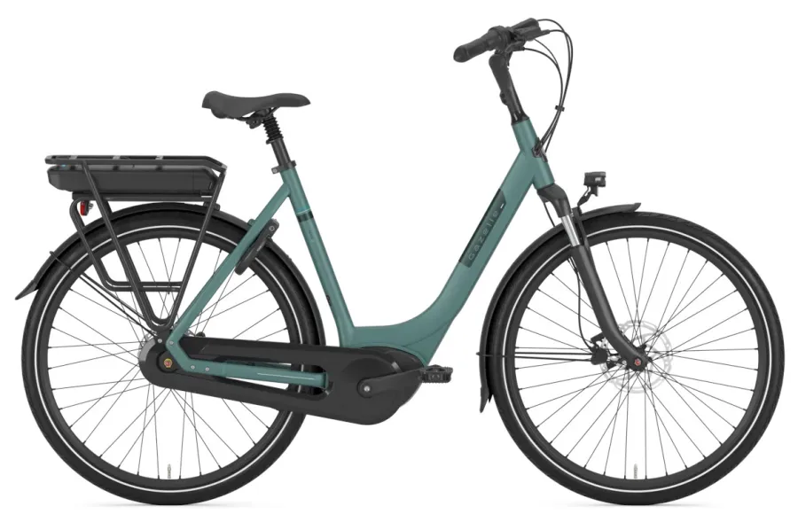Gazelle Paris C8, str. 49 (160–176 cm), 8 gear, thymegreen, inkl. 400 Wh (op til 115 km)
